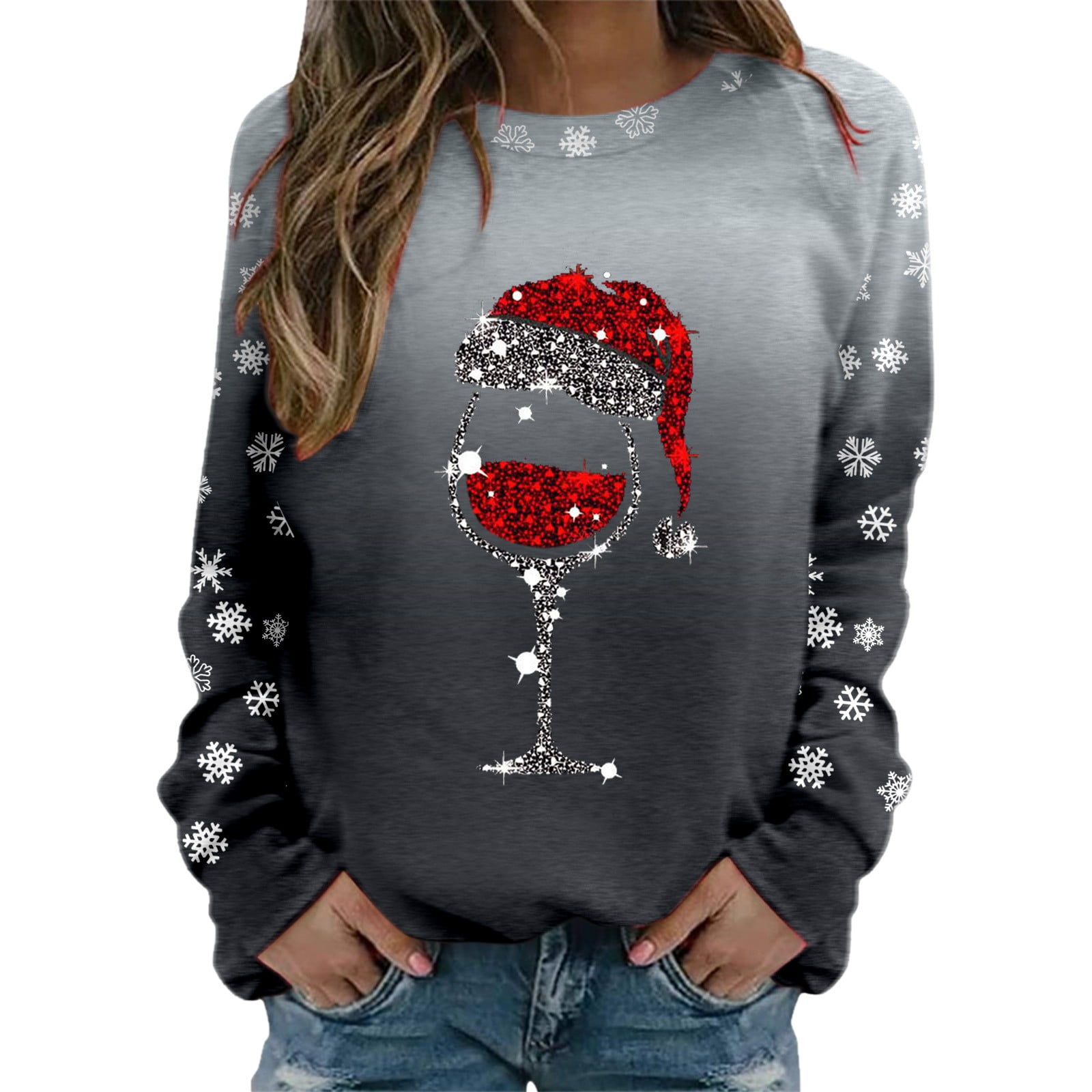 Women’s Christmas Wine Hoodie – Festive Holiday Pullover Sweatshirt