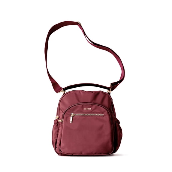 Kedzie Aire Convertible Backpack Crossbody Carry-On Bag, Burgundy (Women's)