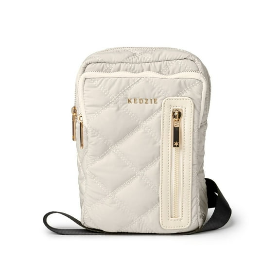 Kedzie Cloud 9 Convertible Quilted Puffer Sling Crossbody Bag, Gray (Women's)