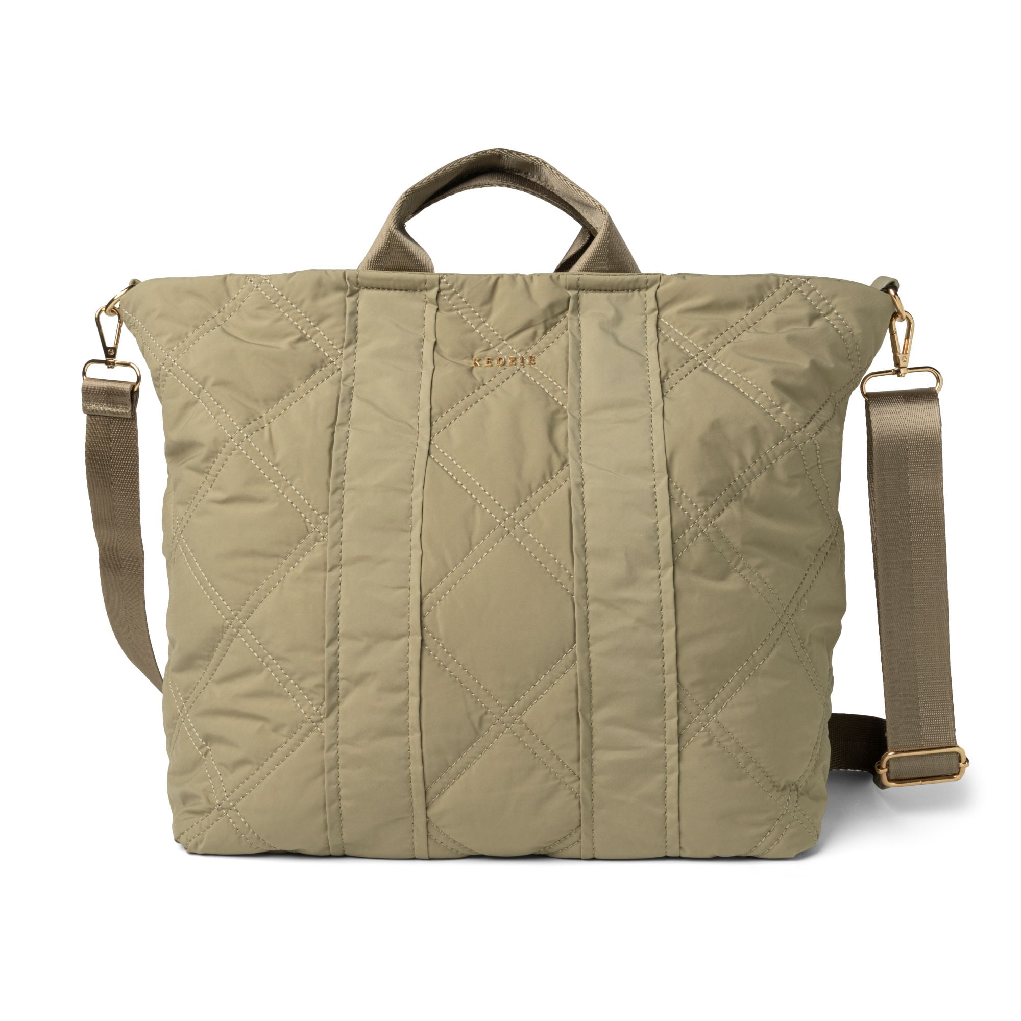 Kedzie Cloud 9 Tote Bag Quilted Puffer Crossbody Purse, Sage (Women's)