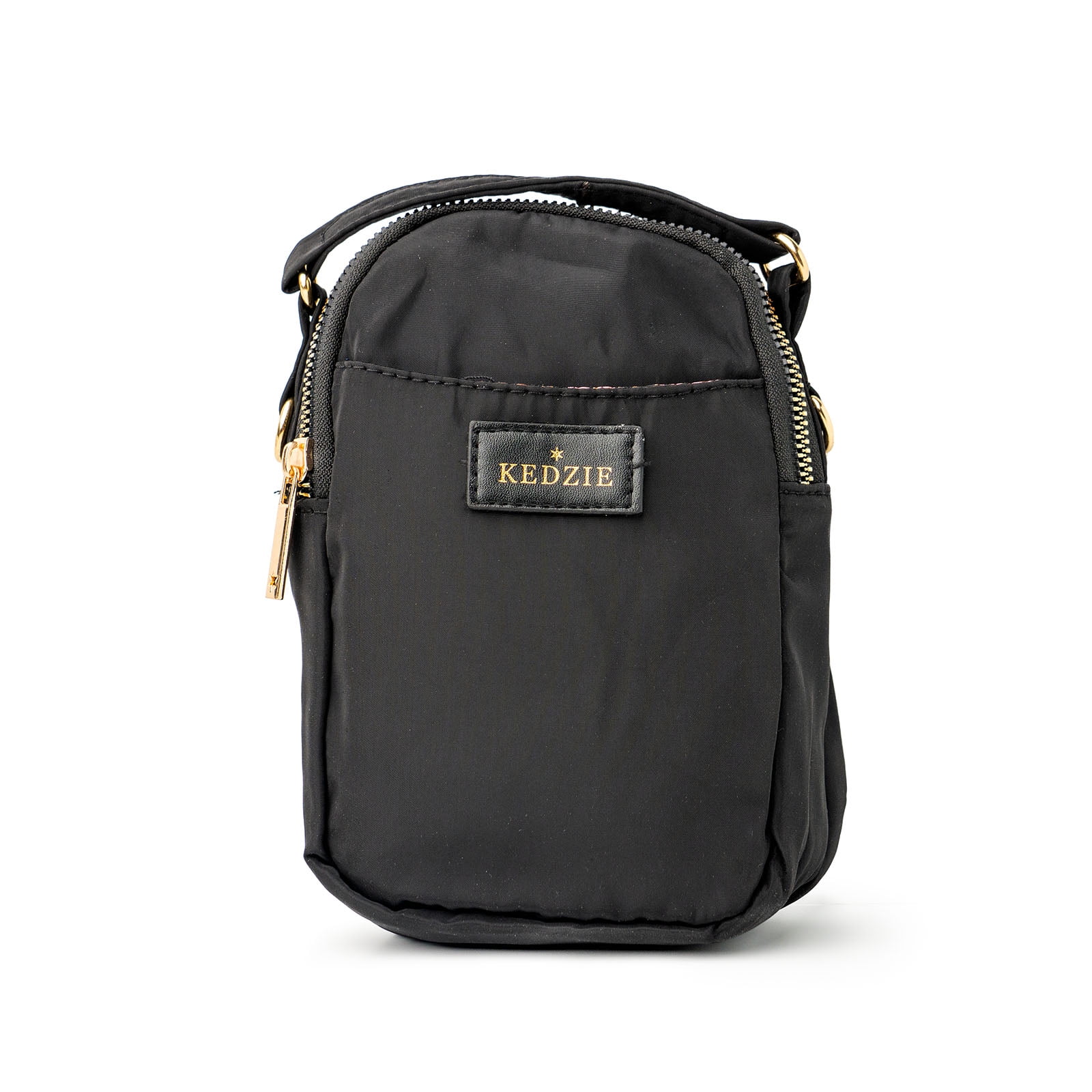 Kedzie Crosstown Small Crossbody Bag Cell Phone Purse, Black (Women's)