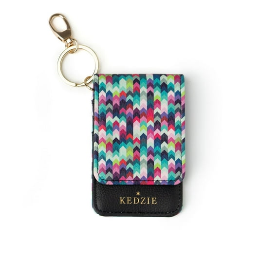 Kedzie Essentials Only Card ID Holder Vegan Leather with Classic Keyring, Friends Forever (Women's)