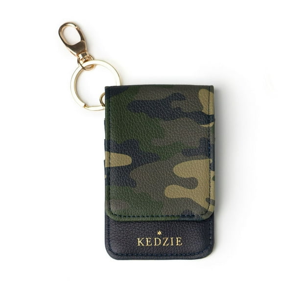 Kedzie Essentials Only Card ID Holder Vegan Leather with Classic Keyring, Incognito (Women's)