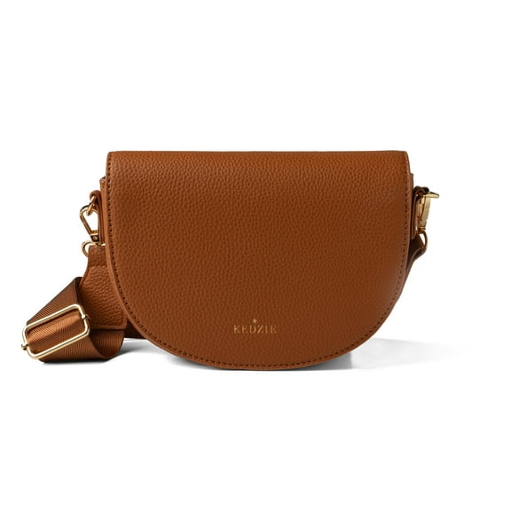 Kedzie Luna Crossbody Bag Shoulder Purse with Removable Strap, Chestnut (Women's)