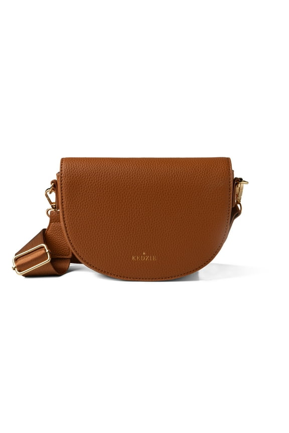 Luna Crossbody Bag Shoulder Purse with Removable Strap, Chestnut (Women's)
