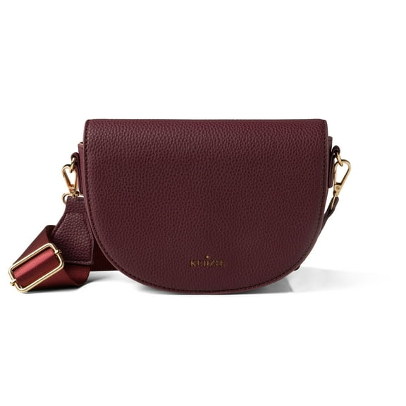 Kedzie Luna Crossbody Bag Shoulder Purse with Removable Strap, Oxblood (Women's)