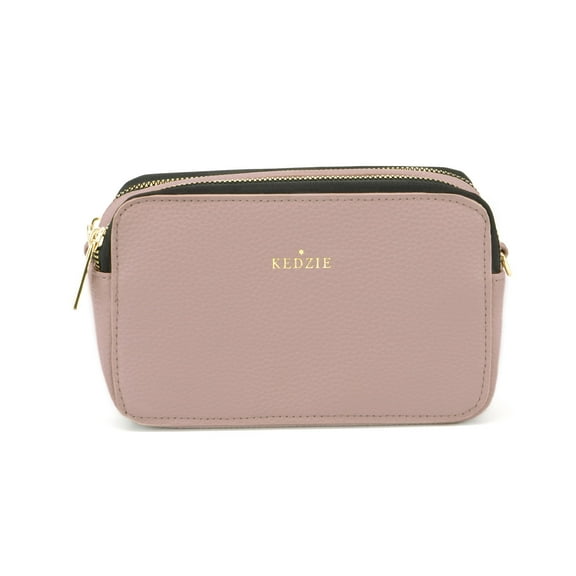 Kedzie Modernist Crossbody Bag Vegan Leather Camera Shape Bag, Mauve (Women's)