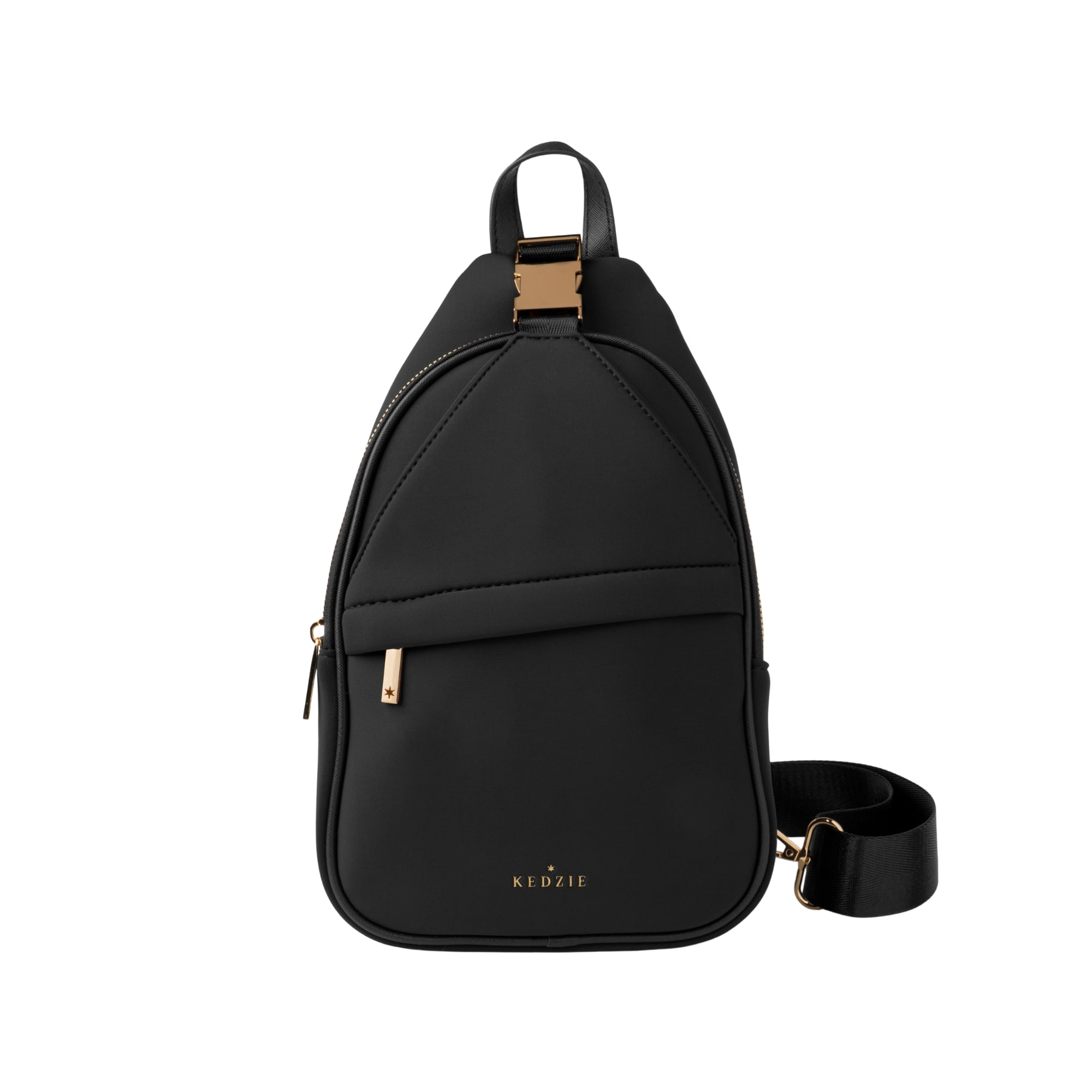 Kedzie Sloane Sling Water Resistant Purse, Black (Women's)