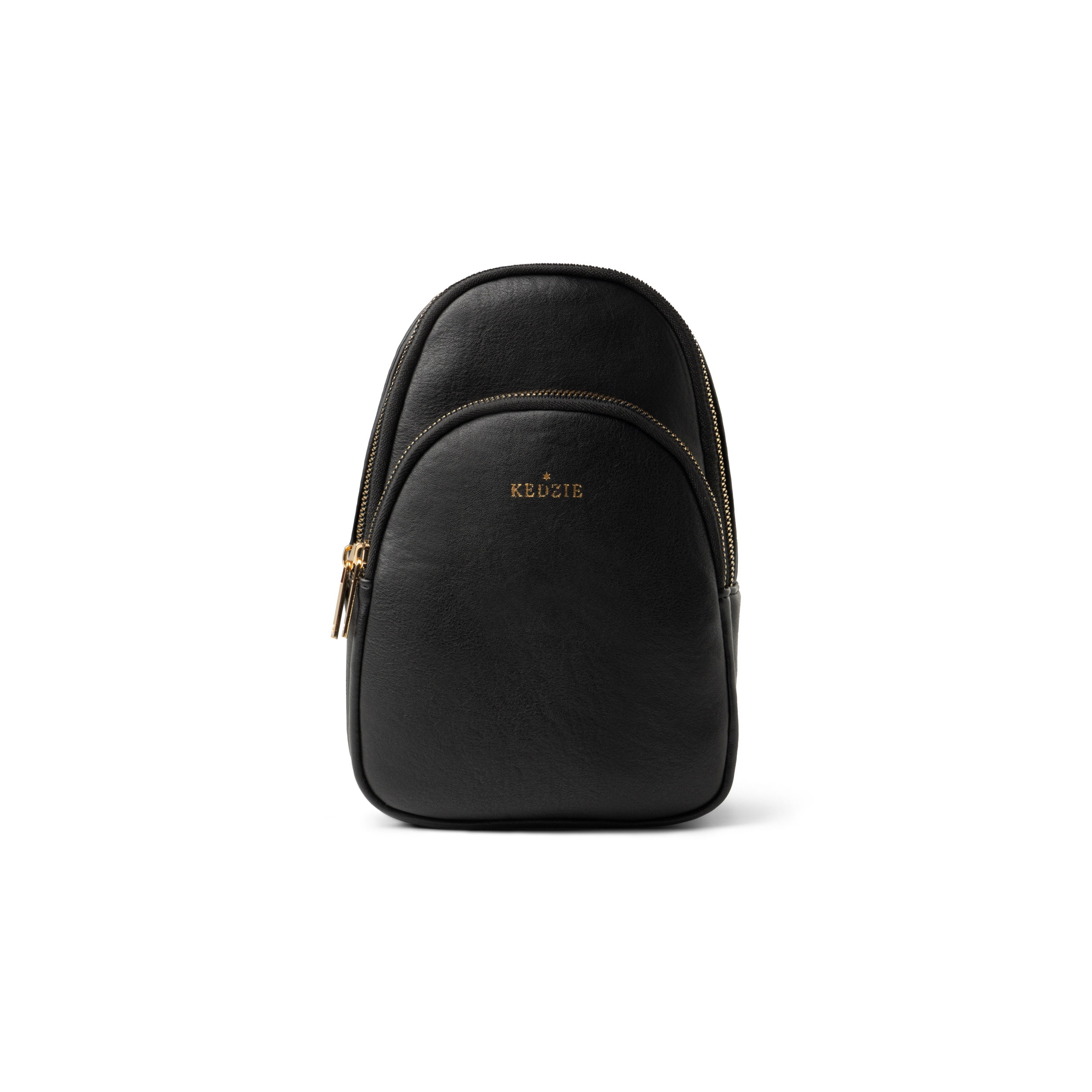 Kedzie Sunset Sling Bag Soft Vegan Leather Crossbody Bag Cell Phone Purse, Black (Women's)