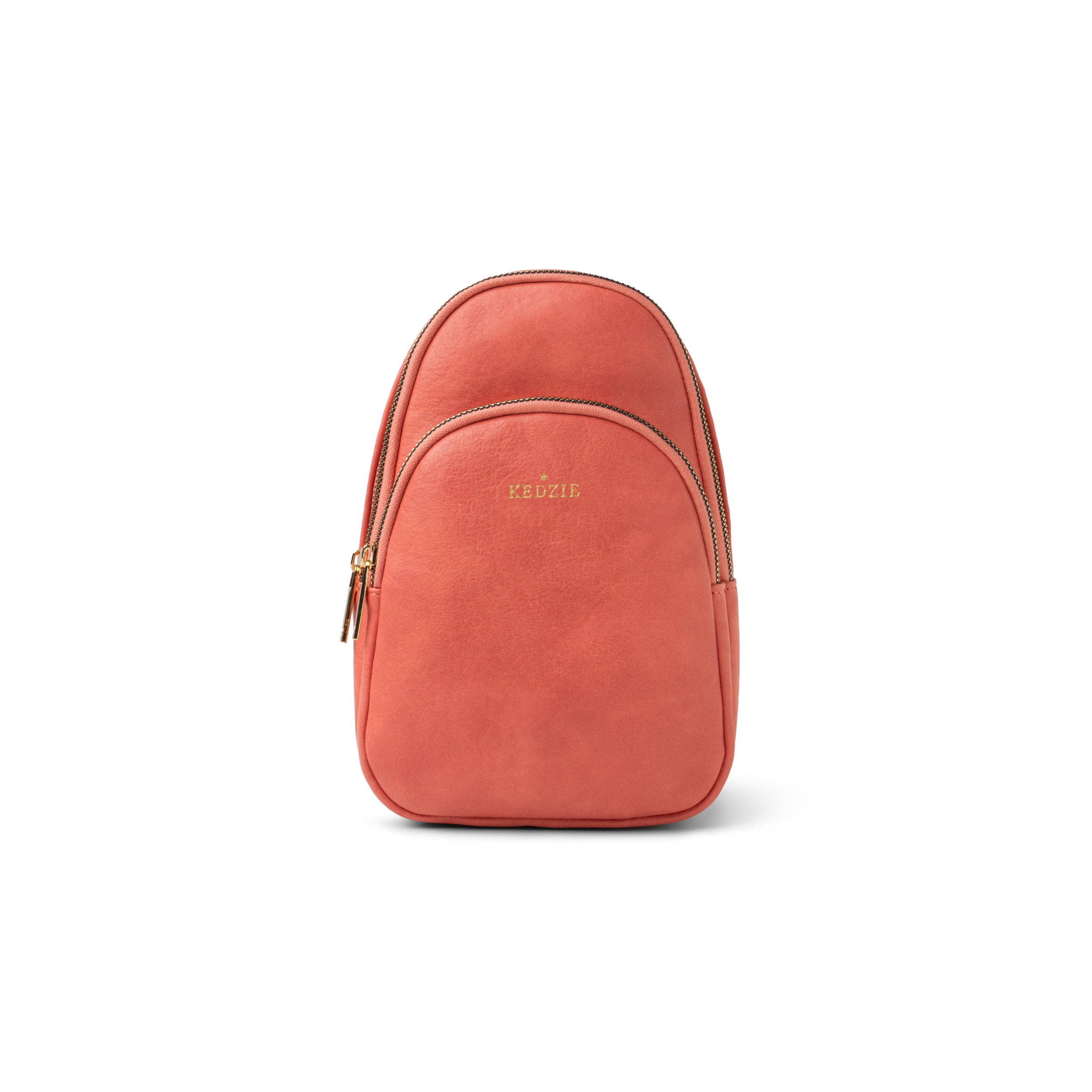 Kedzie Sunset Sling Bag Soft Vegan Leather Crossbody Bag Cell Phone Purse, Coral (Women's)