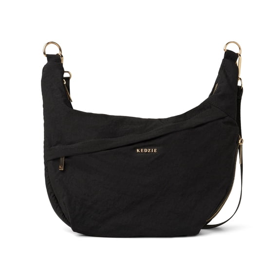 Kedzie Women's Convertible Crossbody Bag with Top Handle and Adjustable Strap, Black