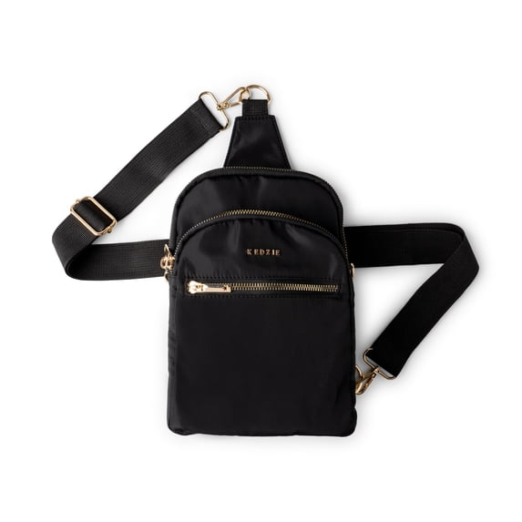 Kedzie Women's Lightweight Convertible Crossbody Sling Bag, Black