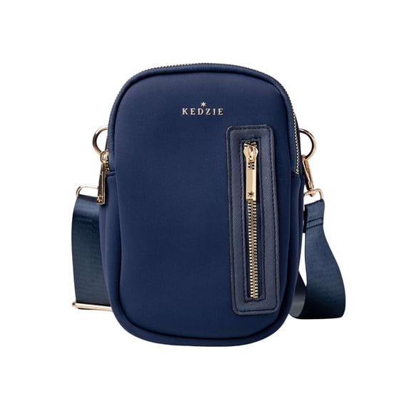 Kedzie Women's Neoprene Convertible Sling Bag with Adjustable Strap, Navy