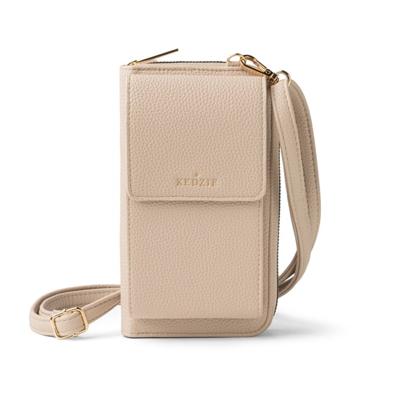 Kedzie Women's Smartphone Crossbody Wallet with Adjustable Strap, Cream