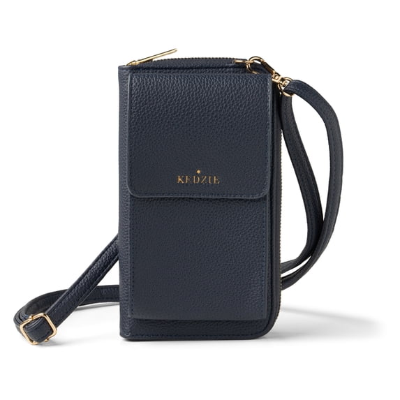 Kedzie Women's Smartphone Crossbody Wallet with Adjustable Strap, Navy