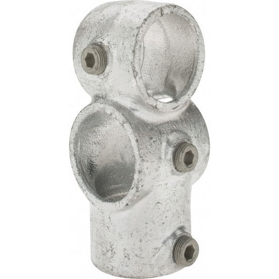 Kee 1-1/2" Pipe, Socket Tee & Crossover, Malleable Iron Tee & Crossover Pipe Rail Fitting Galvanized Finish
