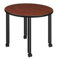 thumbnail image 1 of Regency Small 30 in. Round Breakroom Table- Cherry Top, Black Mobile Legs, 1 of 5