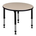 thumbnail image 1 of Regency Kee 30" Round Height Adjustable Classroom Table - Beige, 1 of 3