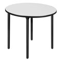thumbnail image 1 of Kee 36" Round Folding Breakroom Table in White/ Black, 1 of 8