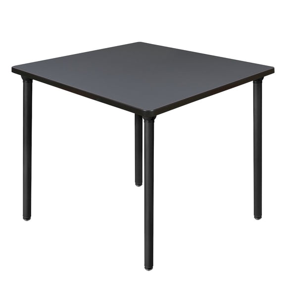 Regency 36 in. Medium Square Breakroom Table- Grey Top, Black Folding Legs