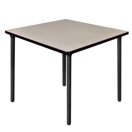 Regency Kee 36 in. Medium Square Breakroom Table- Maple Top, Black Folding Legs