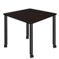 thumbnail image 1 of Kee 36" Square Mobile Breakroom Table - Mocha Walnut/Black, 1 of 5