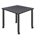 thumbnail image 1 of Kee 36" Square Mobile Breakroom Table- Grey/ Black, 1 of 5
