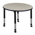 thumbnail image 1 of Kee 36 in. Round Height Adjustable Mobile Classroom Table - Maple, 1 of 1