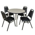 thumbnail image 1 of Regency 42 in Round Breakroom Table- Maple Top, Chrome Legs, 4 Restaurant Stack Chairs, 1 of 7