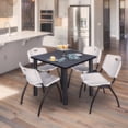 thumbnail image 1 of Regency Kee 42 in Square Breakroom Table- Grey Top, Black Legs, 4 M Stack Chairs- Grey, 1 of 8