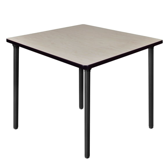 Regency Kee 42 in. Medium Square Breakroom Table- Maple Top, Black Folding Legs