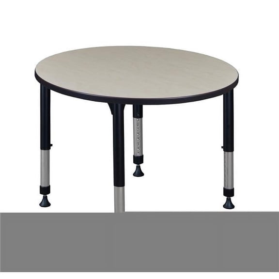 Kee 42 in. Maple Round Height Adjustable Classroom Table