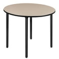 thumbnail image 1 of Kee 48" Round Folding Breakroom Table - Beige/Black, 1 of 4