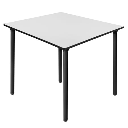Kee 48" Square Folding Breakroom Table- White/ Black