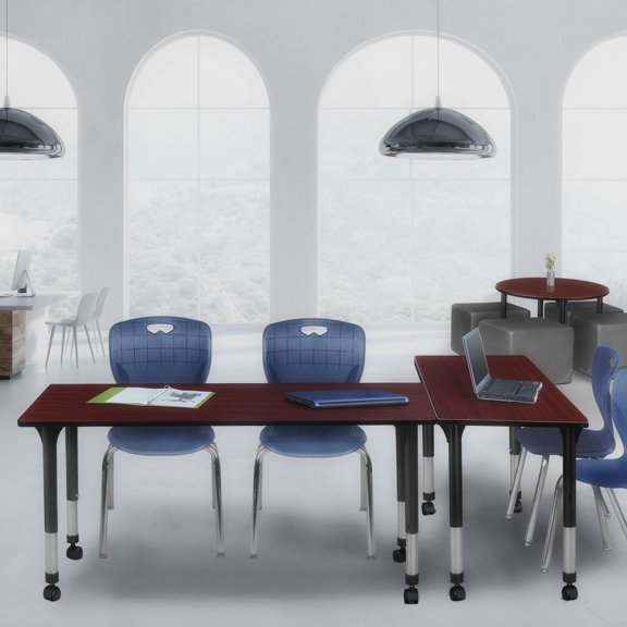 Regency Kee 72" x 24" Height Adjust Mobile Table MT7224MHAPCBK40NV