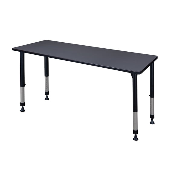 Regency Kee 60" x 24" Height Adjustable Classroom Table - Grey
