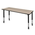 thumbnail image 1 of Regency Kee 66" x 30" Height Adjustable Mobile Classroom Table - Beige, 1 of 4