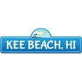 thumbnail image 1 of Kee HI Hawaii Beach Street Sign | Indoor/Outdoor | Surfer Ocean Lover Décor For Beach House Garages Living Rooms Bedroom | Signmission Personalized Gift, 1 of 5