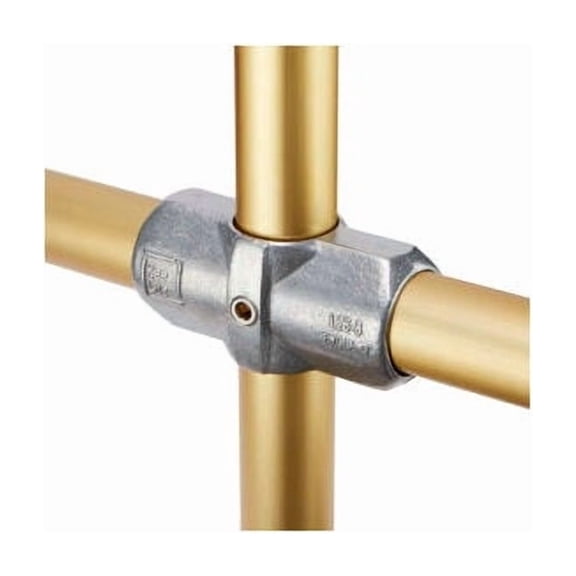 Kee Safety 448386 1.5 in. L26-8 - Two Socket Cross Pipe Fitting - 1.5 in. Dia. - Gray
