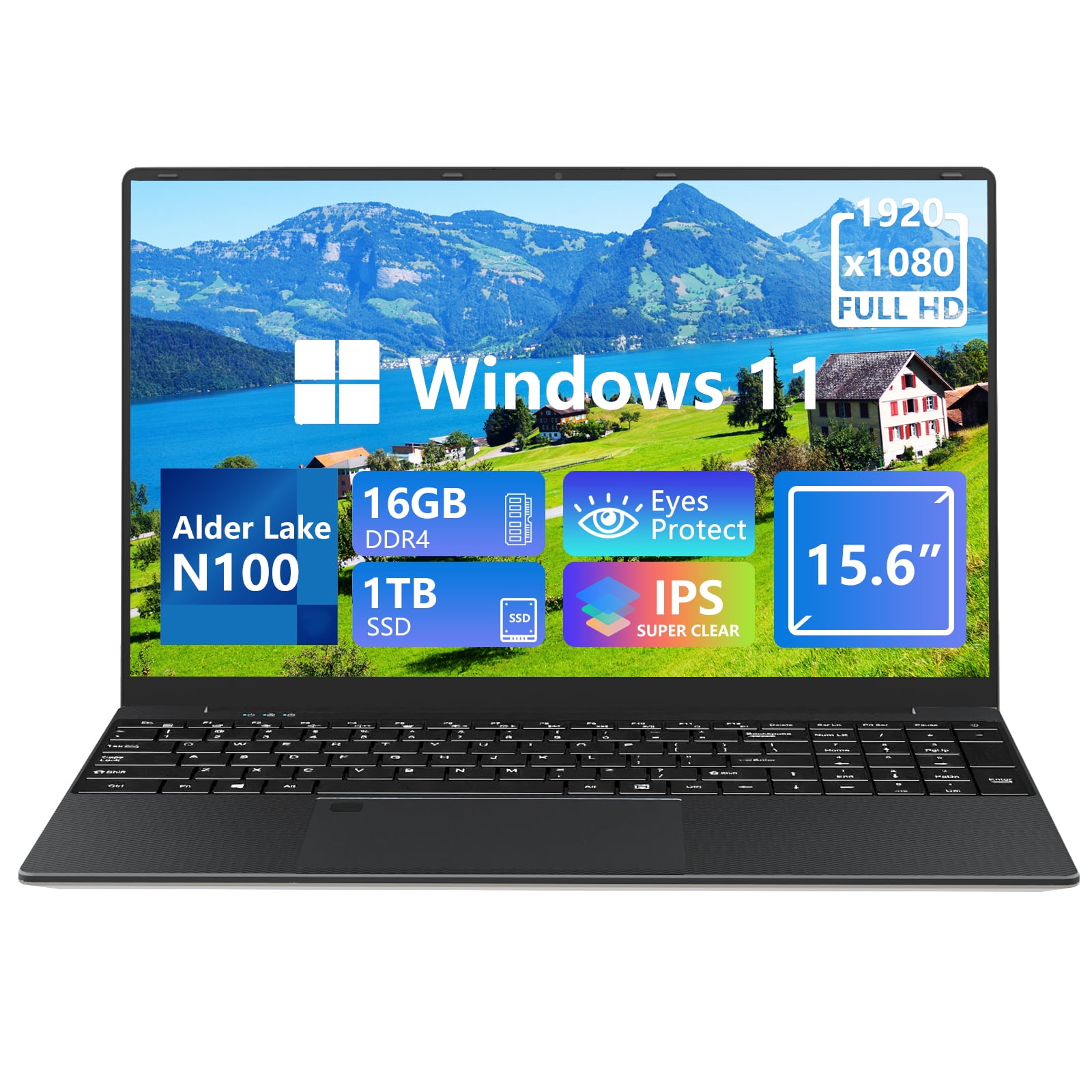 KeeUiU Laptop Computer,89WH Battery, Intel N100 CPU, 1TB SSD, Long