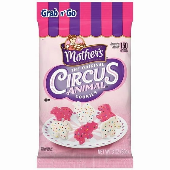 Keebler 3 oz Mothers Grab N Go Original Circus Animal Cookies, Pack of 6