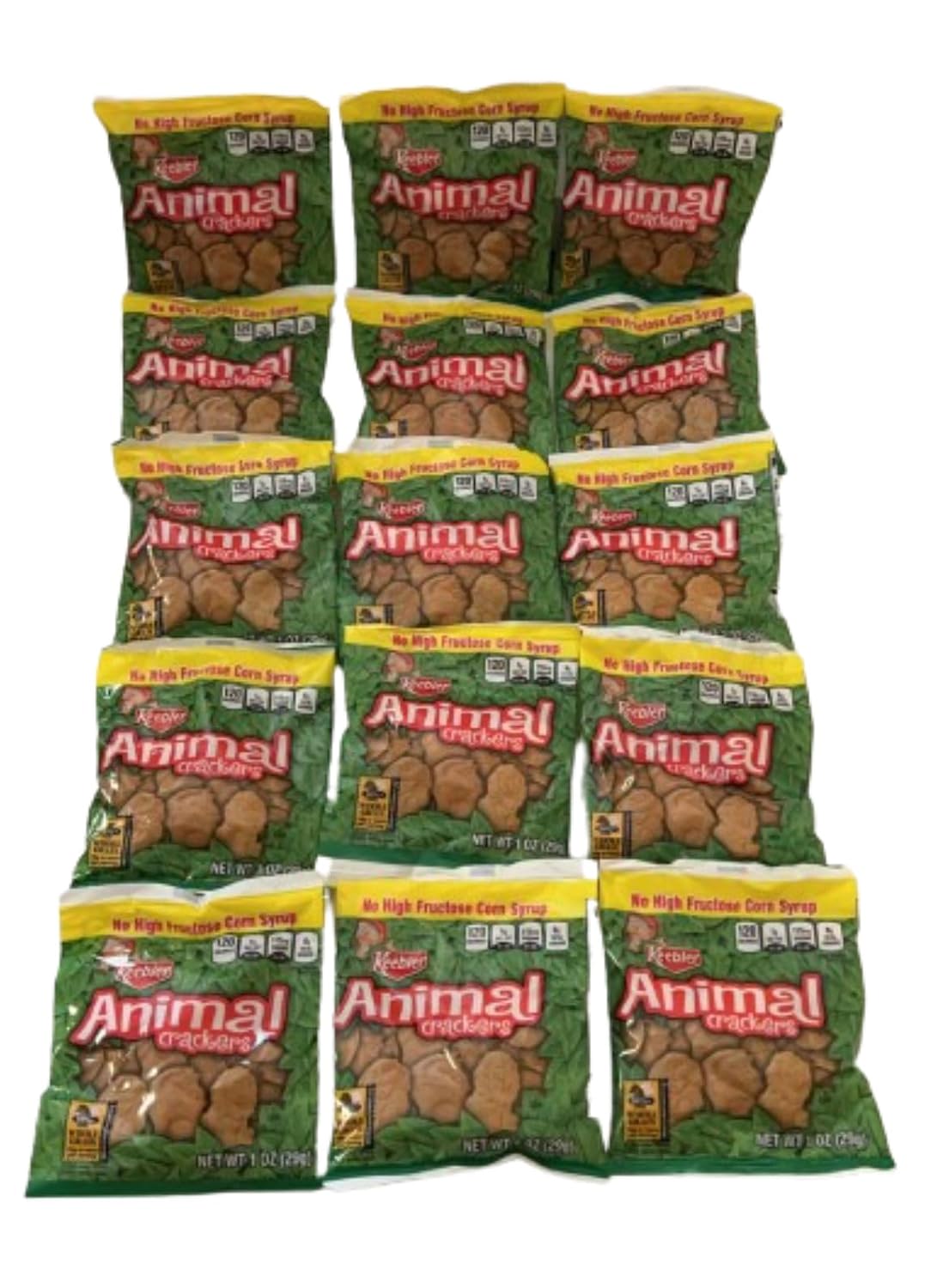 Keebler Animal Crackers 1oz Packets, 15 Count Bundle for Portion