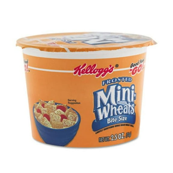 Keebler Breakfast Cereal, Frosted Mini Wheats, Single-Serve, 2.5 oz, 6 Cups-Box