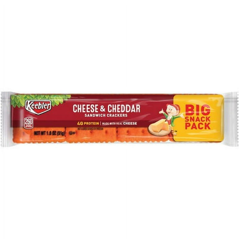 Keebler Cheese Crackers with Cheddar Cheese - Cheddar Cheese - 1.80 oz - 12 / Box Keebler Cheese Crackers with Cheddar Cheese - Cheddar Cheese - 1.80 oz - 12 / Box