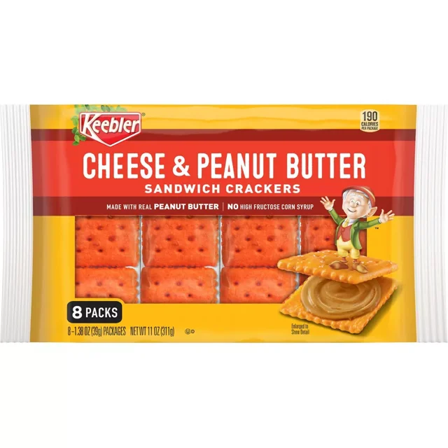 Keebler Cheese & Peanut Butter Sandwich Crackers 11oz/8ct