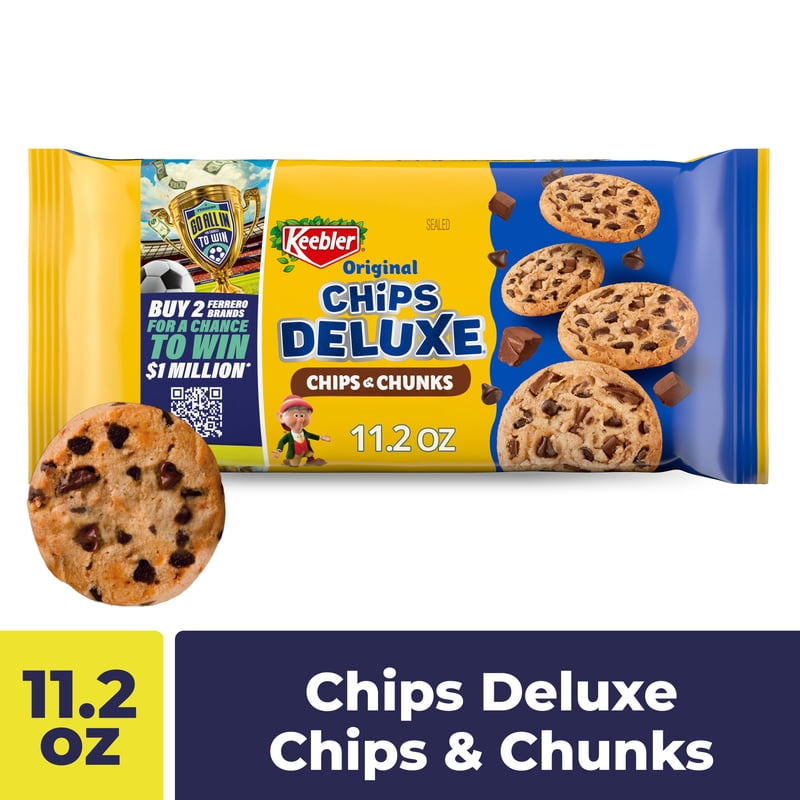 Keebler Chips Deluxe, Chips & Chunks Cookies, Chocolate Chip Cookies, 11.2 oz