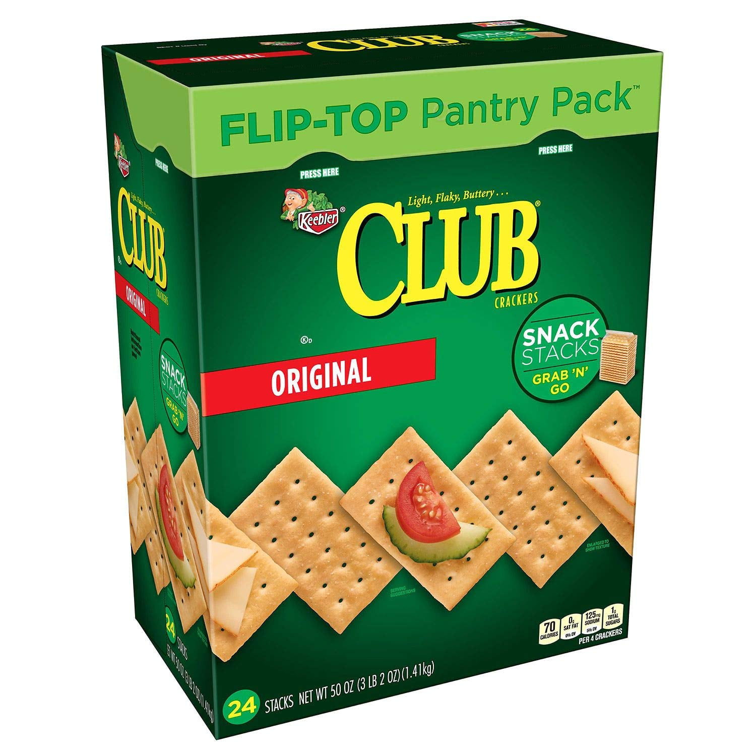 Keebler Club Crackers FEV6Snack Stacks 2.08 oz., 24 ct. (pack of 3) A1