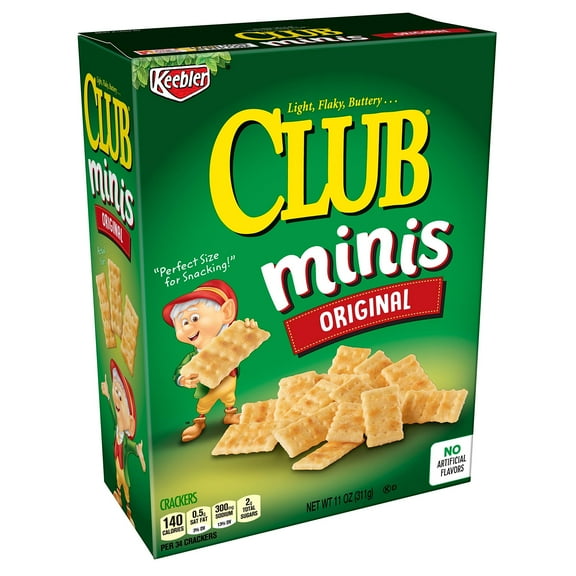 Keebler Club Crackers, Minis, YPF5Original, 11 oz Box - SET OF 3