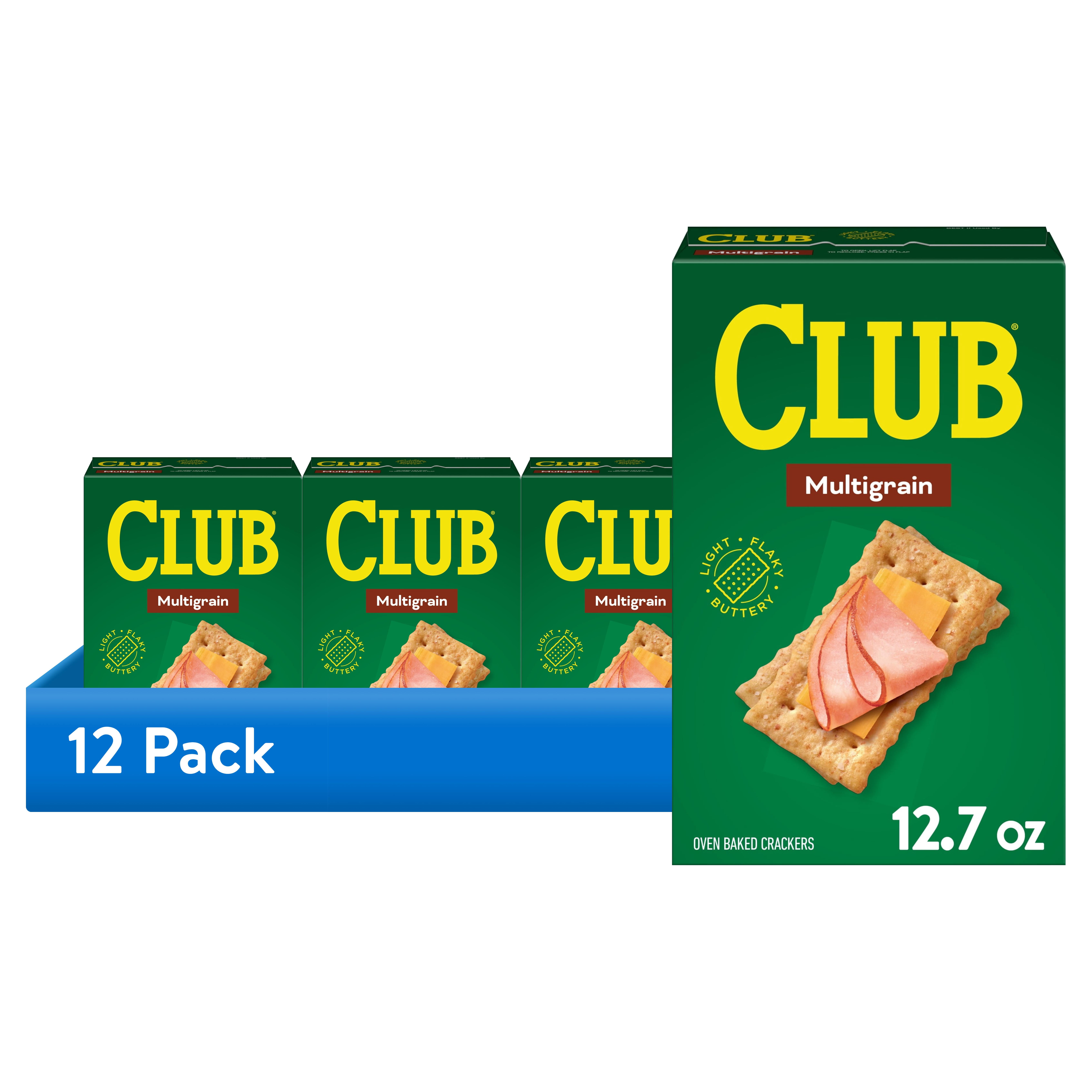(12 pack) Club Multigrain Crackers, Lunch Snacks, 12.7 oz