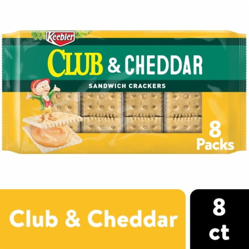 Keebler Club and Cheddar Sandwich Snack Crackers 8 ct / 1.38 oz - Pack of 2